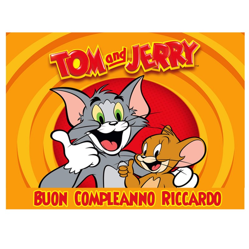 Cialda Rettangolare Tom & Jerry personalizzabile