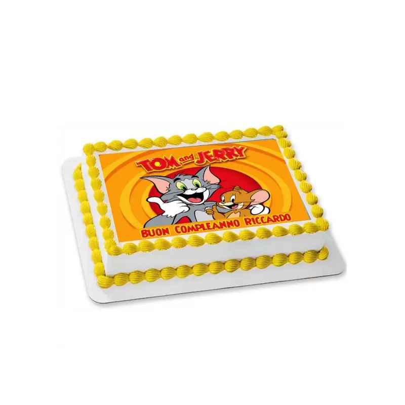 Cialda Rettangolare Tom & Jerry personalizzabile