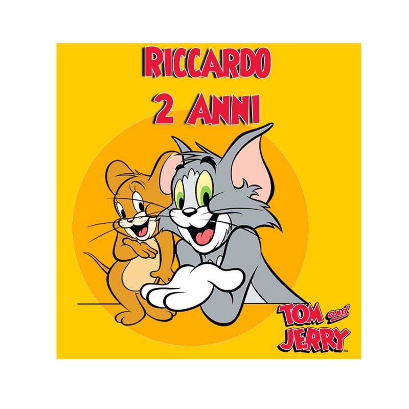 48 Adesivi Personalizzabili Tom & Jerry