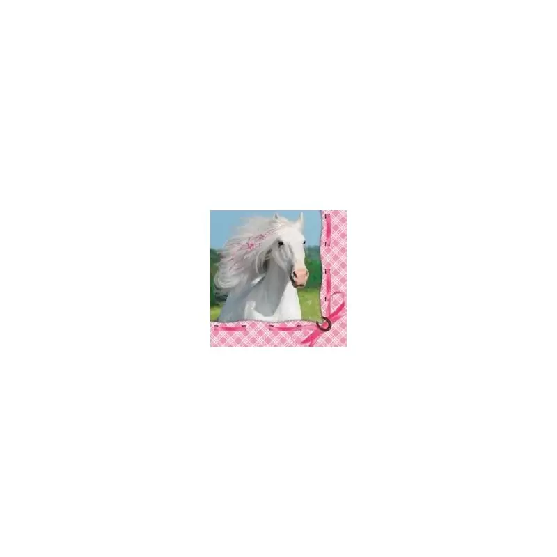 KIT N3 COORDINATO TAVOLA " HEART MY HORSE " CAVALLI ROSA SET TAVOLA FESTA PARTY