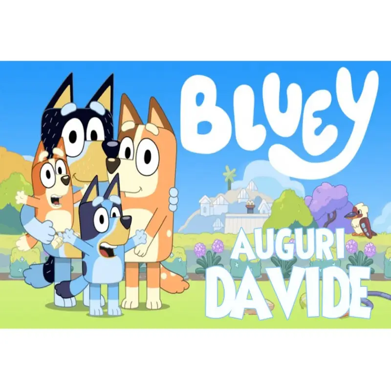 Cialda Rettangolare Bluey personalizzabile
