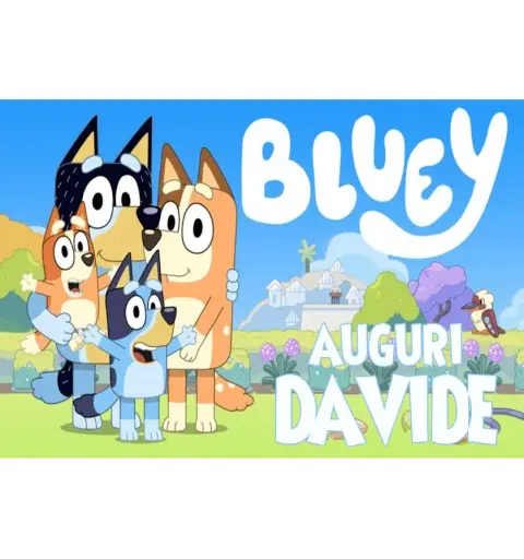 Cialda Rettangolare Bluey personalizzabile