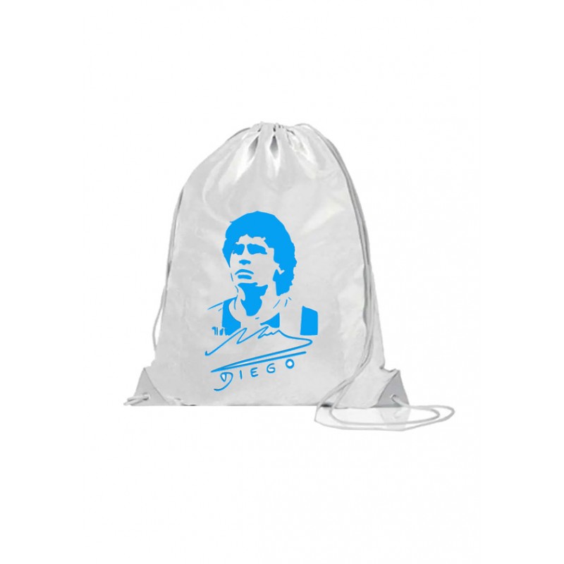 Sacca Zaino Maradona - Napoli in Nylon Personalizzabile con nome - 5pz