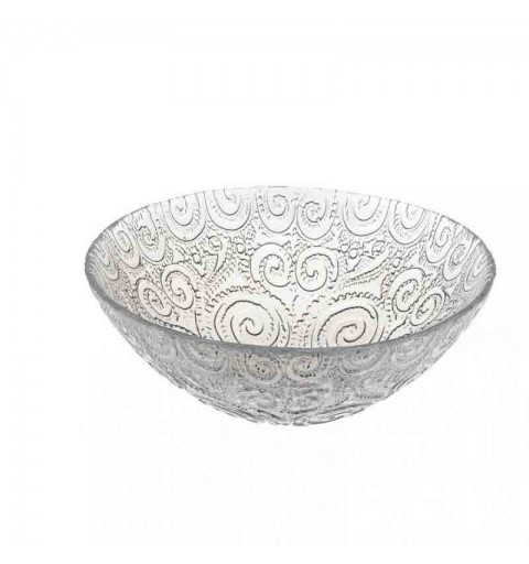 ciotola bowl in vetro trasparente decorato. diametro cm. 17 - altezza cm. 6 FR54/17