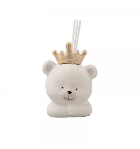 profumatore orsetto con corona oro 11,5 cm h PY189/S