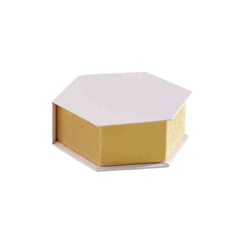 astuccio porta confetti esagomale con divisiorio oro bianco SI-SJ8/O