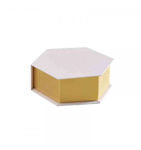 astuccio porta confetti esagomale con divisiorio oro bianco SI-SJ8/O