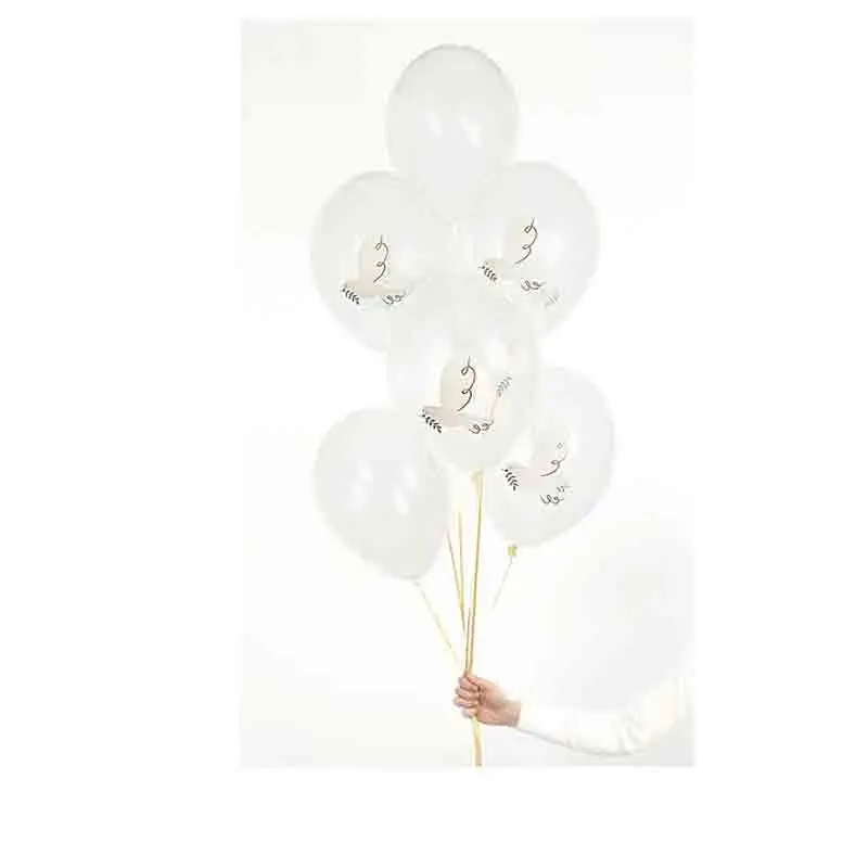 6 Palloncini 30 cm colomba Tortora trasparenti SB14C-204-000-6