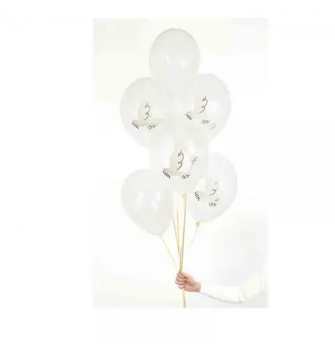 6 Palloncini 30 cm colomba Tortora trasparenti SB14C-204-000-6