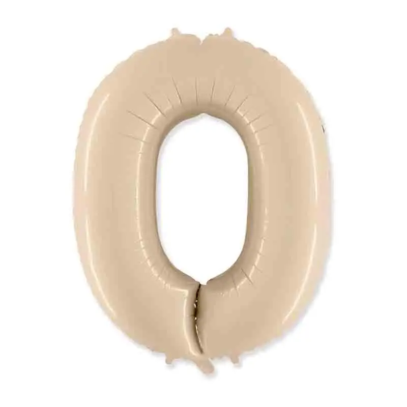 Palloncino foil numero 0 Crema 101 cm 901760SCFX