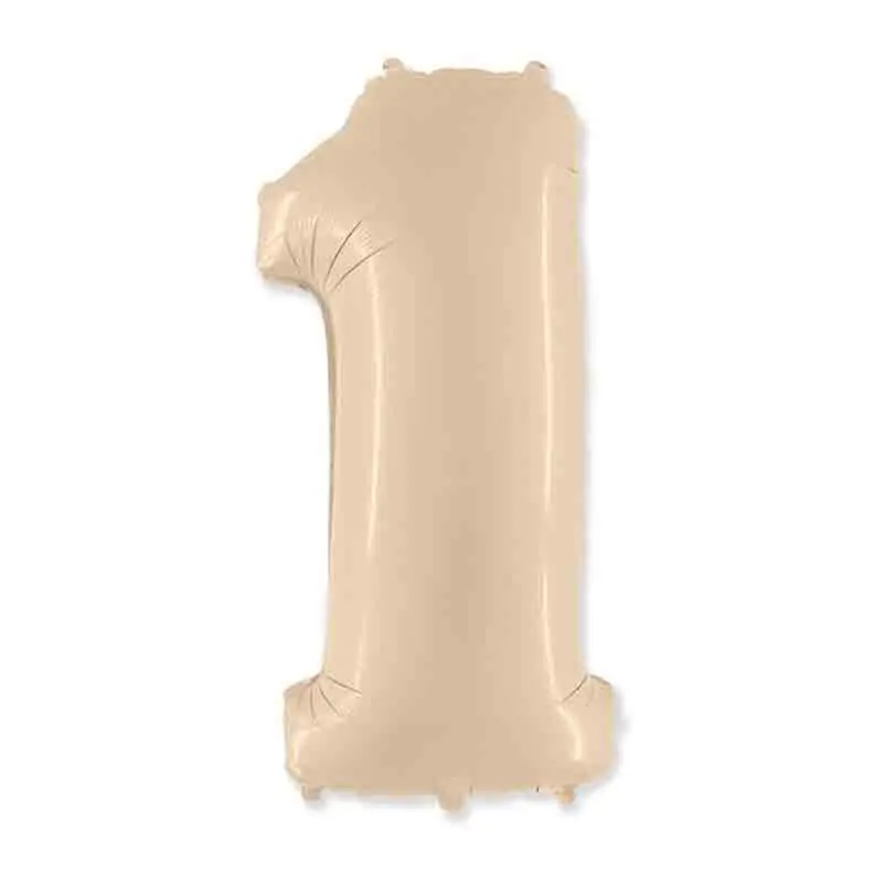 Palloncino foil numero 1 Crema 101 cm 901761SCFX