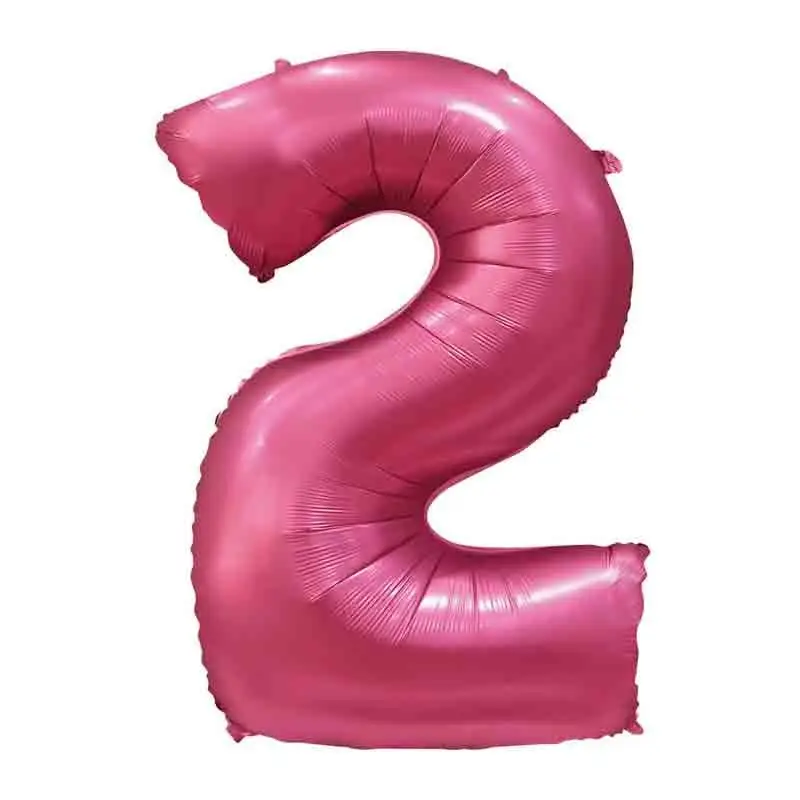 Palloncino foil numero 2 Satin velvet Pomegranate 101 cm 6579855-01 Velluto satinato Melograno