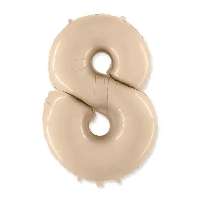 Palloncino foil numero 8 Crema 101 cm 901768SCFX