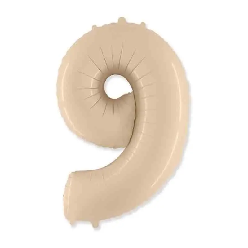 Palloncino foil numero 9 Crema 101 cm 901769SCFX