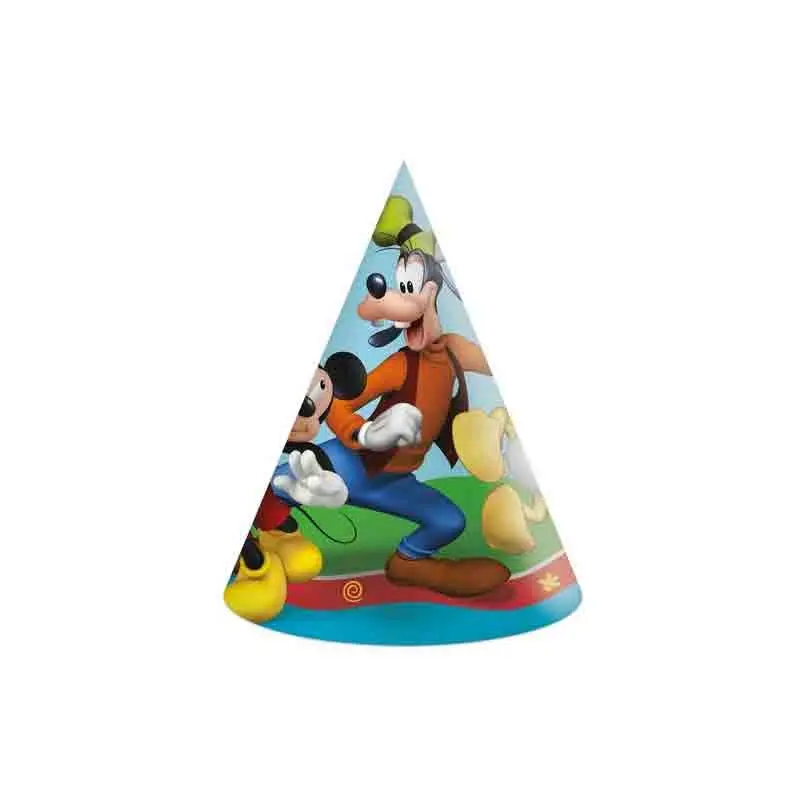 6 pz Cappello cono FSC MICKEY ROCK THE HOUSE 93940