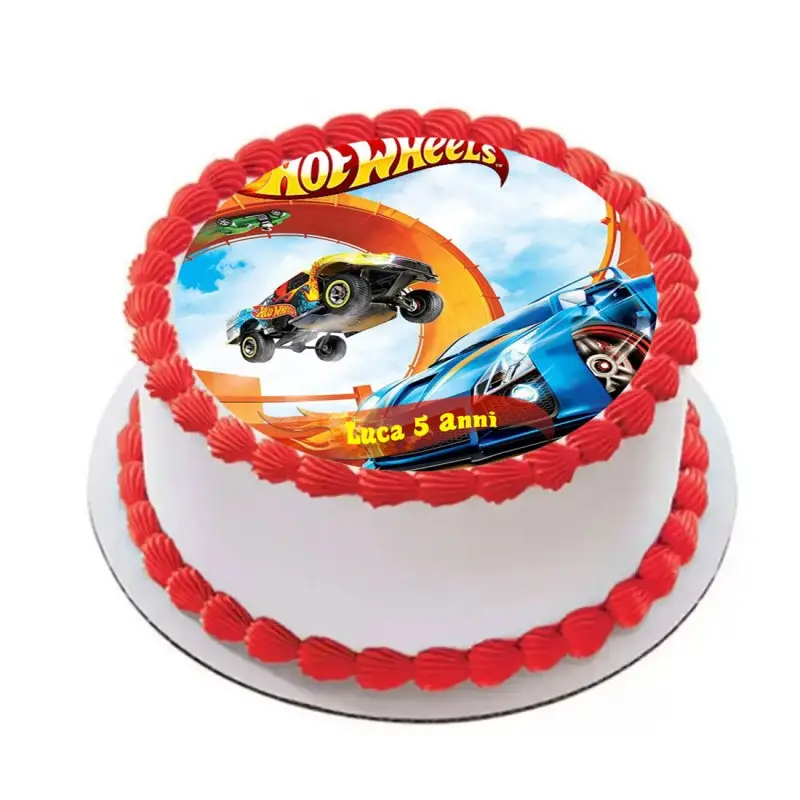 Cialda Ostia Tonda Hot Wheels Personalizzabile