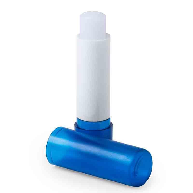 Balsamo per labbra alla vaniglia SPF15 contenitore di plastica traslucida AP781070-06 blu