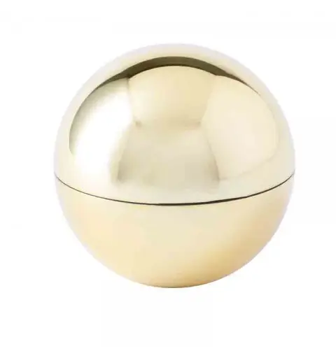 Balsamo per le labbra con astuccio rotondo di colore metallico SPF15 AP721202-98 (oro)