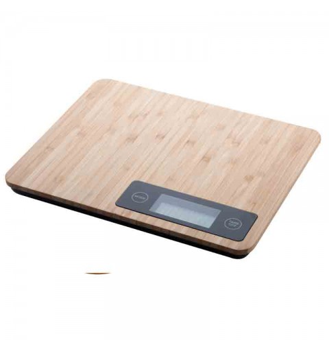 Bilancia da cucina digitale con piatto in bambù e display retroilluminato 5 kg AP800421 naturale 190×240×20 mm