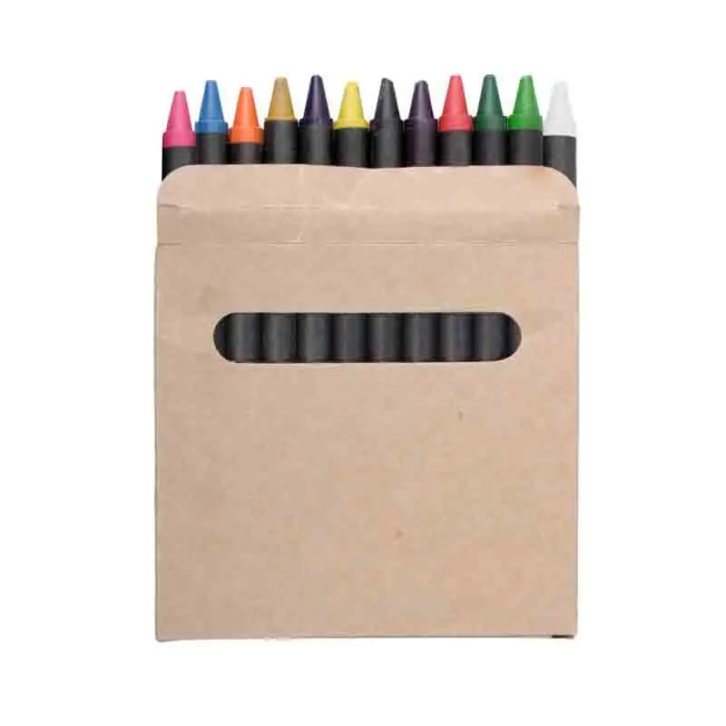 Set 12 colori a cera colorati in scatola di cartoncino AP808505 nero 100×90×9 mm