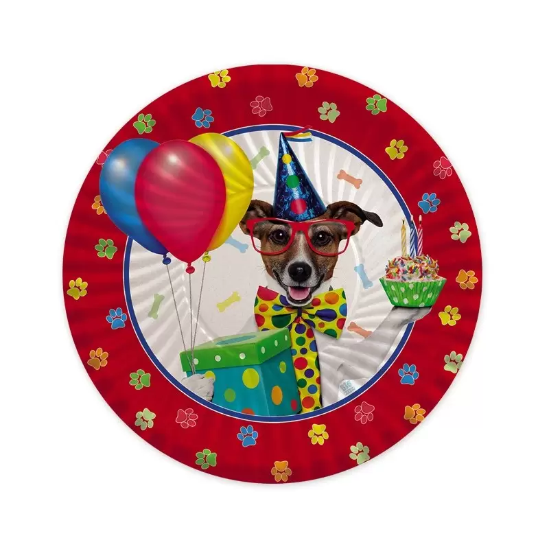 KIT N 2 COORDINATO DOG PARTY SET TAVOLA PARTY FESTA COMPLEANNO CAGNOLINO CANE