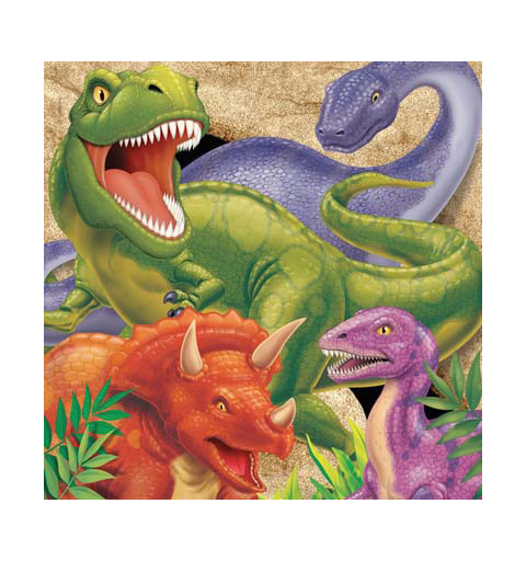 Kit 16 persone Dinosauri con festa in carta