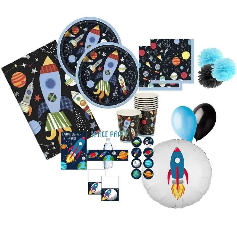 Kit 16 persona space party new - spazio