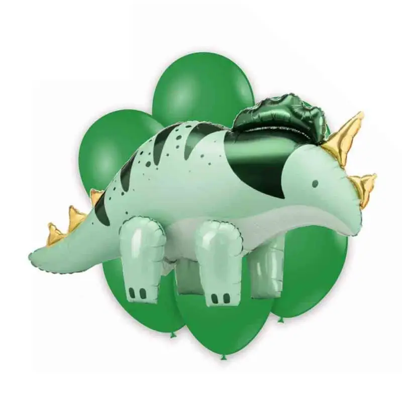 Composizione con palloncino supershape triceratopo - fai da te