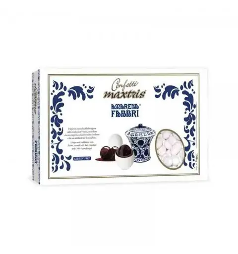 Confetti Maxtris con AMARENA FABBRI bianchi 1 kg AMAFAB