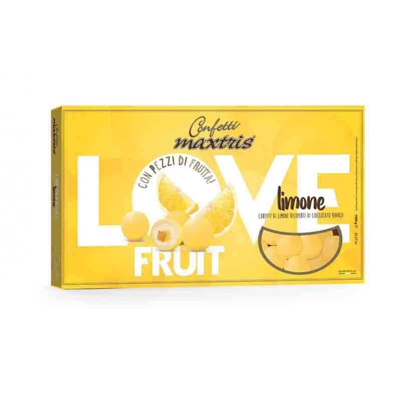 Confetti Maxtris love fruits limoncette con cioccolato bianco scorzette di limone LFLIM