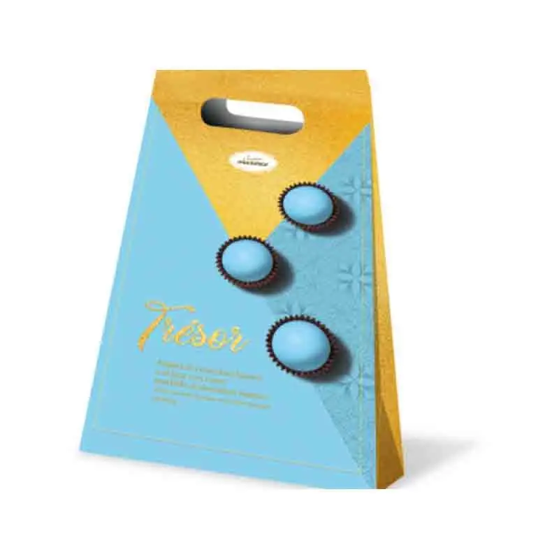 Maxtris Tresor 500 Gr. col. celeste 50 pz. con pirottino praline al cioccolato