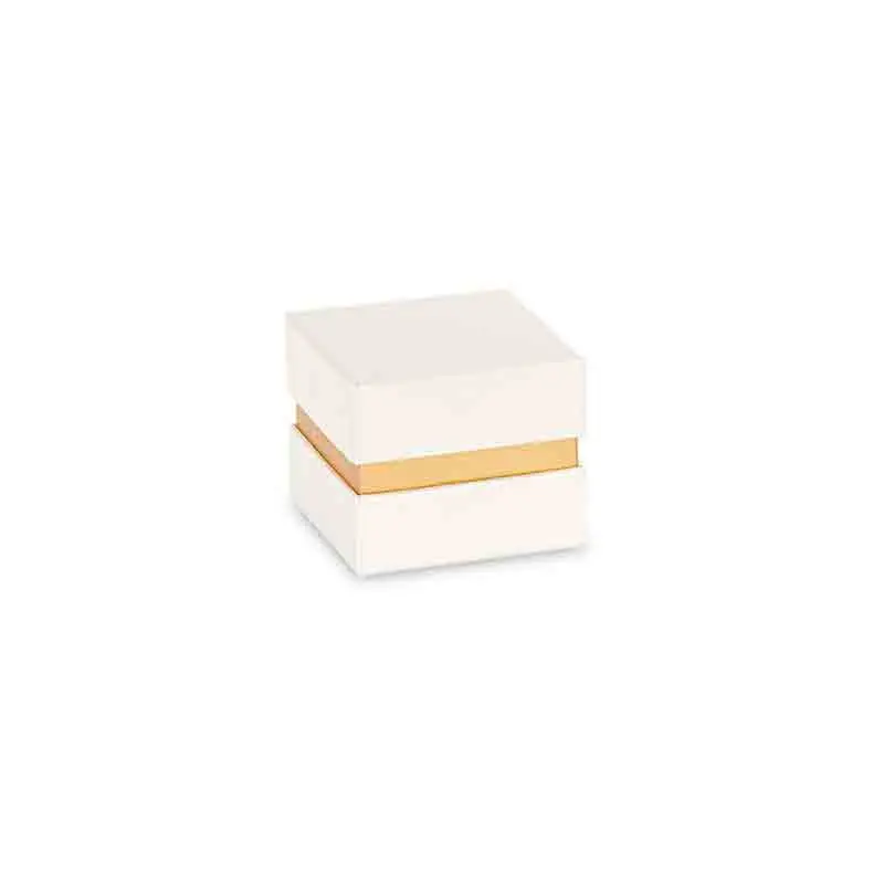 scatola oro avorio con inserto 29421 70 x 70 x 60 mm