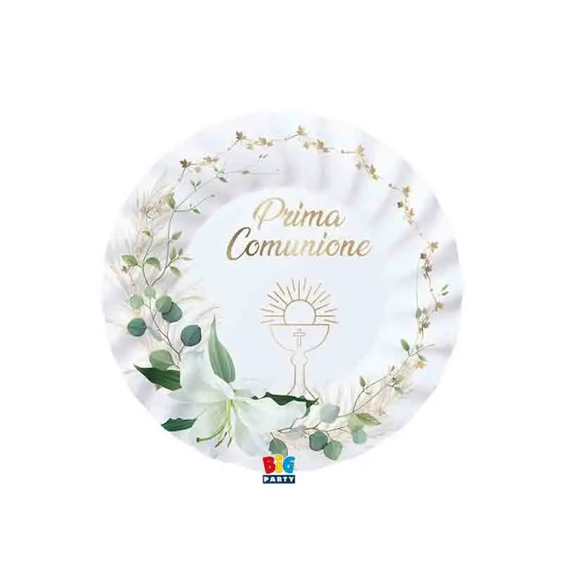 8 Piatti Ø 20 cm Prima Comunione Lily  75687