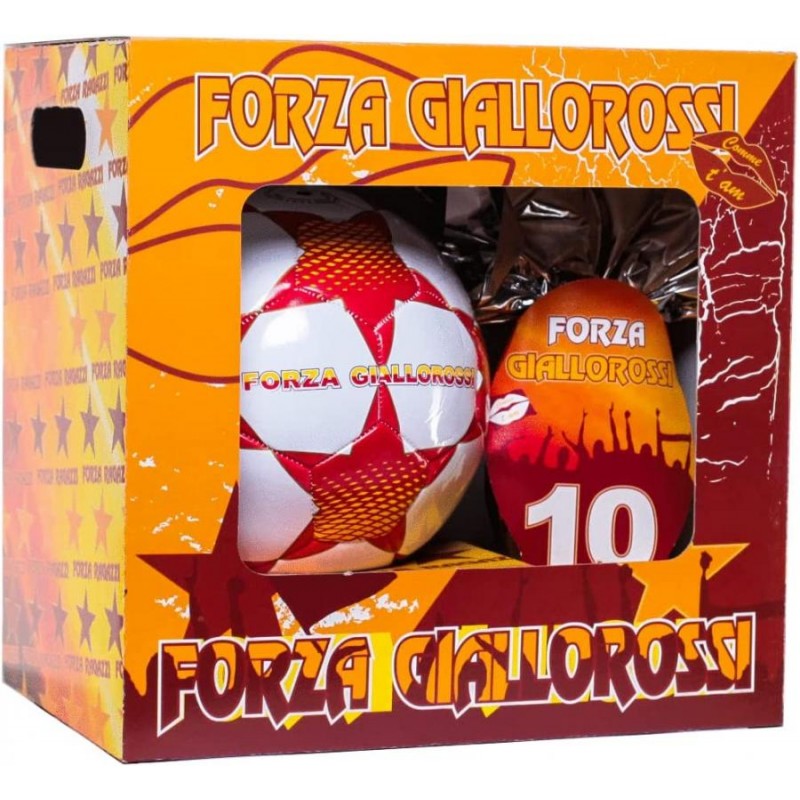 Uovo di Pasqua da 150gr. con Pallone da Calcio N.5 Forza roma