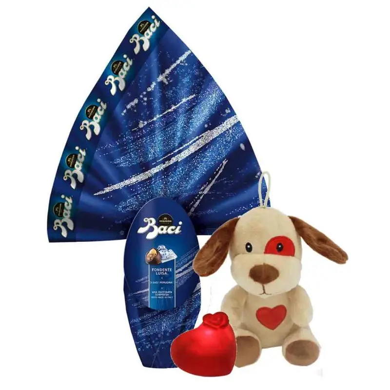 Uovo di Pasqua Baci Perugina con peluche e cuore led