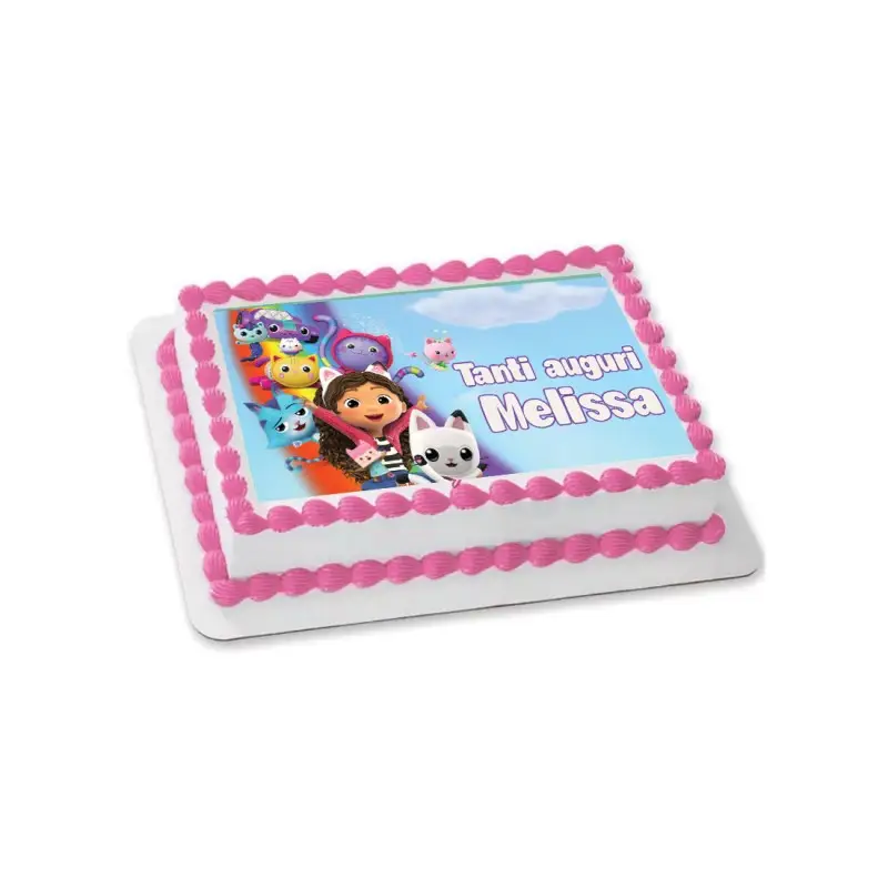 Cialda Rettangolare Gabby's Dollhouse personalizzabile