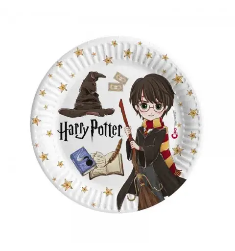 8 piatti dessert 18 cm harry potter compostabile 24040