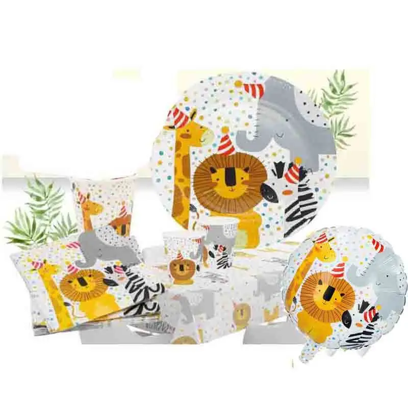 Kit 16 persone safari con palloncino foil