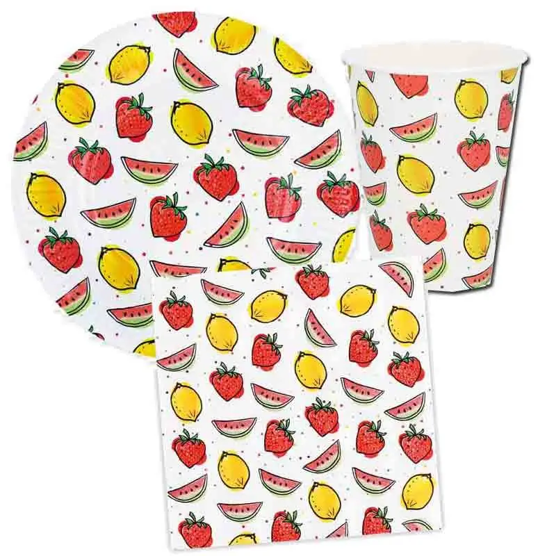 Kit 8 persone Fruit 'Happy Birthday'