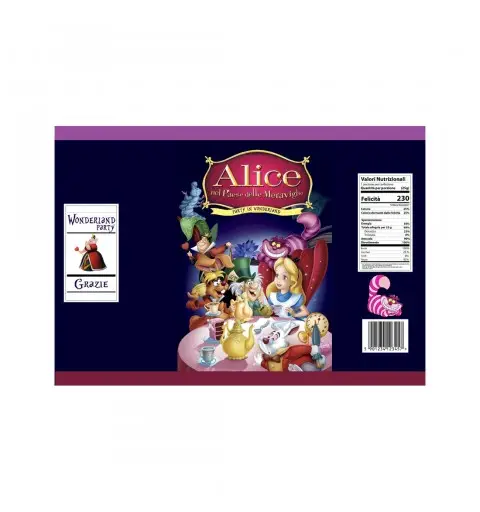 Patatine Alice nel Paese delle Meraviglie Personalizzate - 20 pz