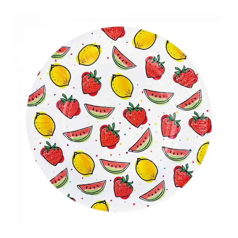 8 Piatti carta 23 cm fruit frutta 552060