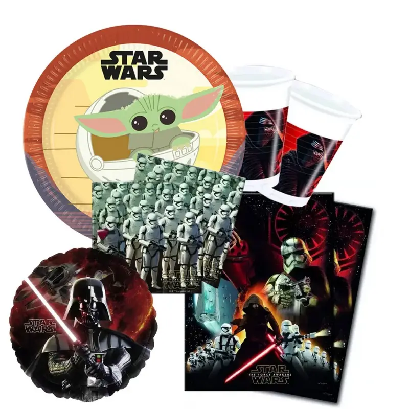 KIT COMPLEANNO STAR WARS N.10 + PALLONCINO FOIL