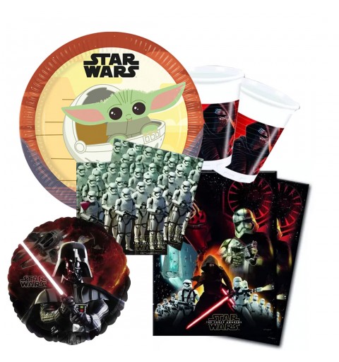 KIT COMPLEANNO STAR WARS N.10 + PALLONCINO FOIL