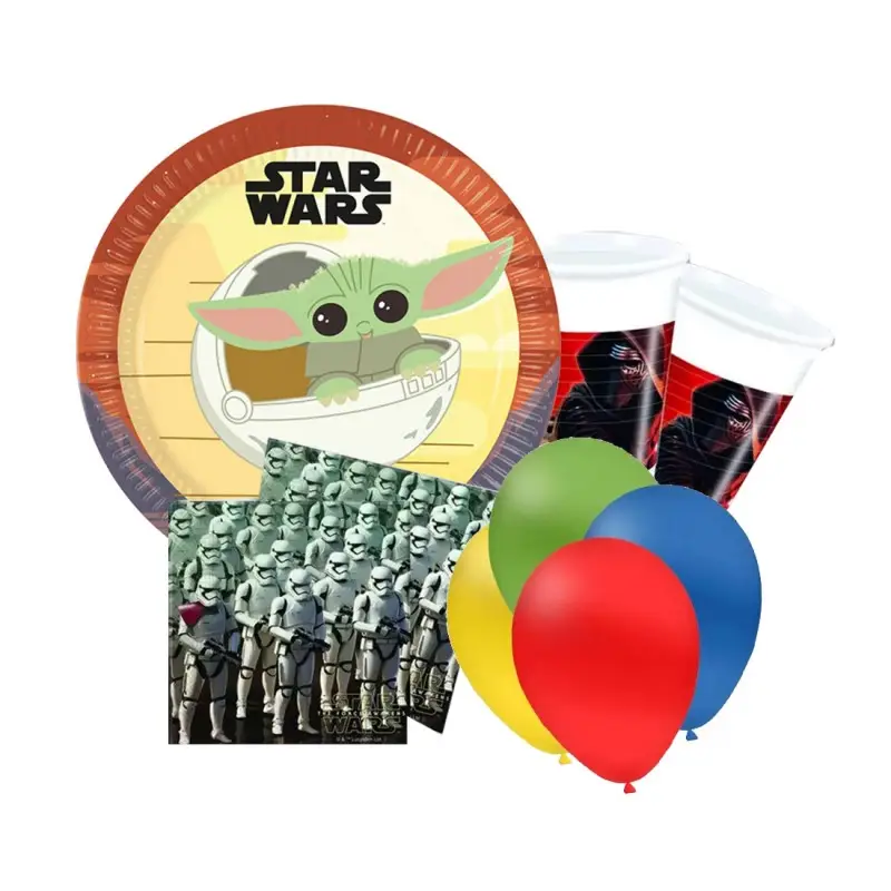 STAR WARS COORDINATO FESTA COMPLEANNO KIT N 22 BAMBINO GUERRE STELLARI
