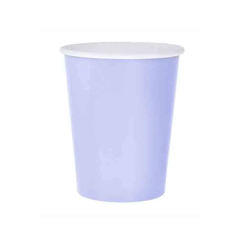 14 Bicchieri di carta tinta unita lavanda 270 ml GJ-KBJN