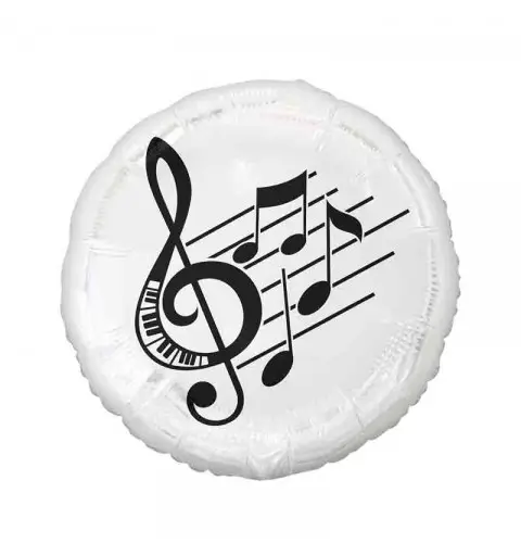 Palloncino foil 18\'\' 45 cm note musicali chiave di violino  FG-ONUT