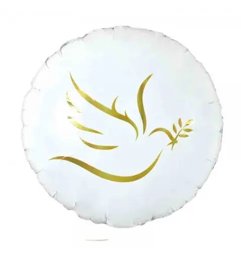 Palloncino foil tondo colomba oro 45 cm FG-OZGO