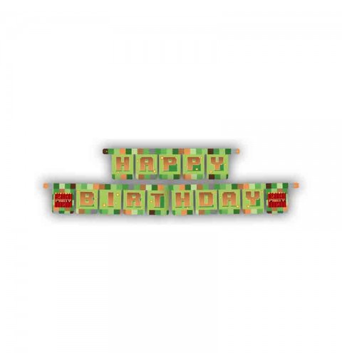 ghirlanda Minecraft B-Day TNT Personalizzabile 2,1 cm