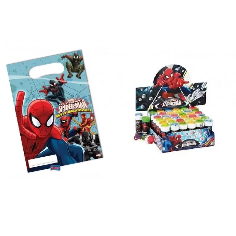 SET REGALINI COMPLEANNO TOPOLINO 12 BUSTINE + 36 BOLLE SAPONE 