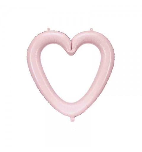 Palloncino foil Cornice Cuore 86x83,5 cm rosa chiaro FB207P-081J